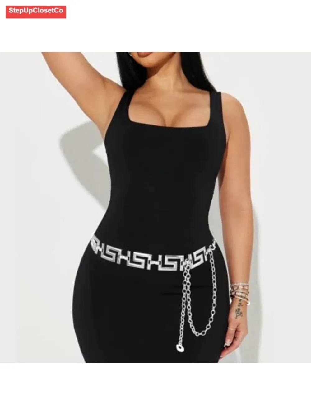 Women's Waist Chain Metal Belly Belt Adjustable Dress Belt